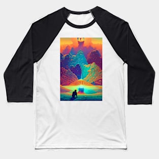 Scenic View in the Prismatic Mountains Baseball T-Shirt